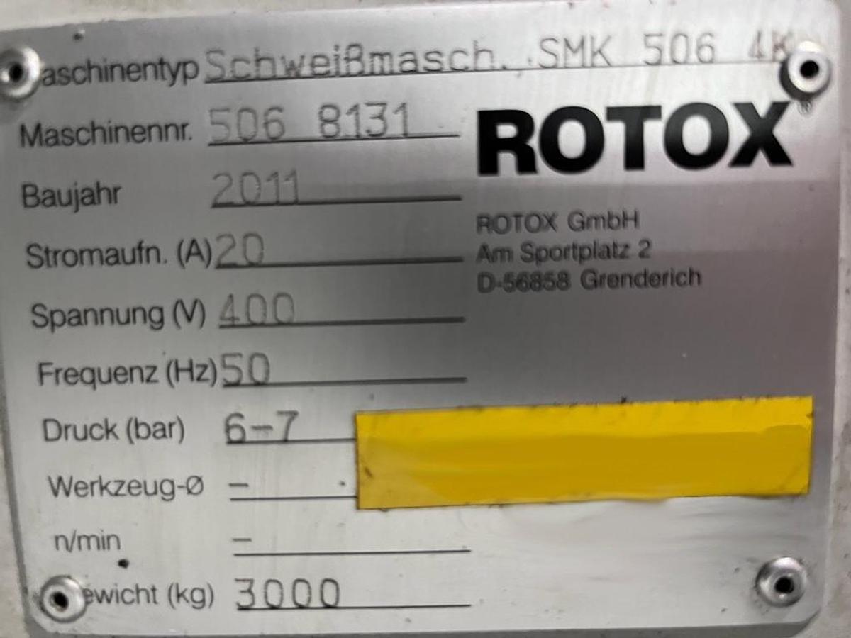 Używane LINIA ZGRZEWAJĄCO-CZYSZCZĄCA ROTOX SMK 506 4K + ROTOX EPA 472 ROK 2011