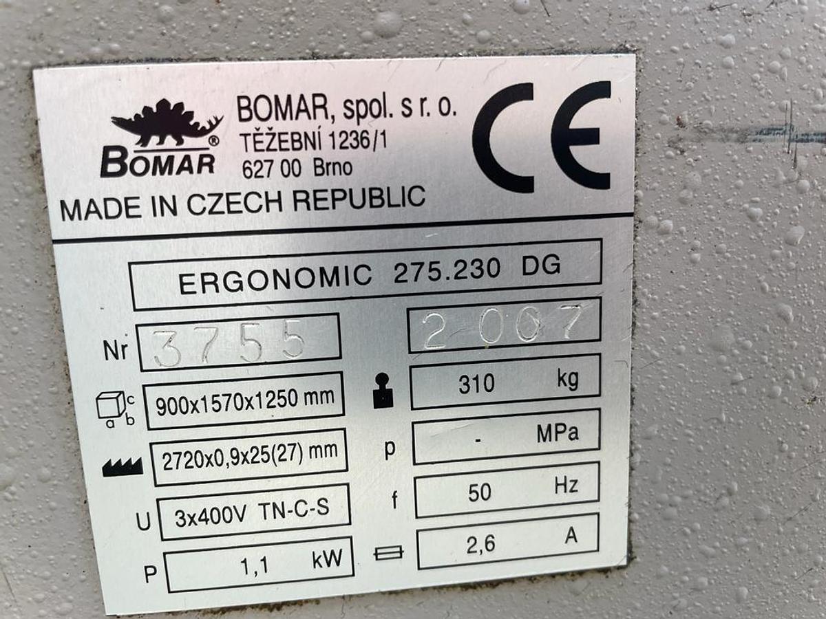 Używane PRZECINARKA PÓŁAUTOMATYCZNA DO STALI BOMAR ERGONOMIC DG ROK 2007