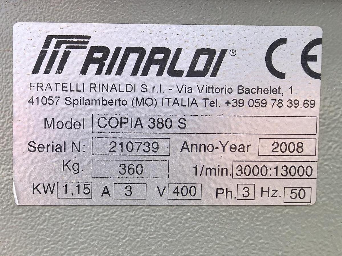 Used MILLING AND COPYING MACHINE RINALDI COPIA 380 S YEAR 2008