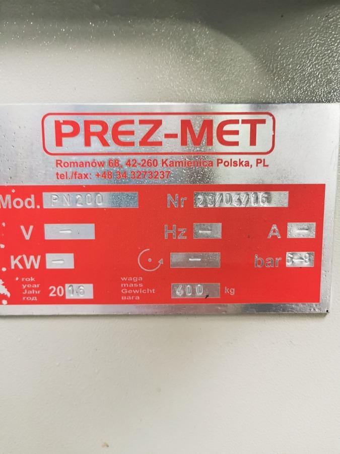 Used CORNER CRIMPING MACHINE PREZ-MET PN 200 YEAR 2016