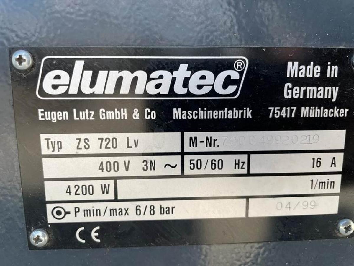 Used ELUMATEC DOUBLE HEAD WELDING MACHINE ZS 720 LV YEAR 1999