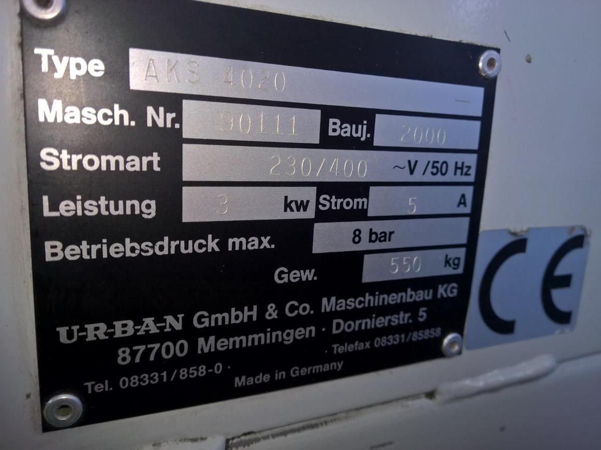 Used DOUBLE HEAD WELDING MACHINE URBAN AKS 4020 PROD.YEAR 2000