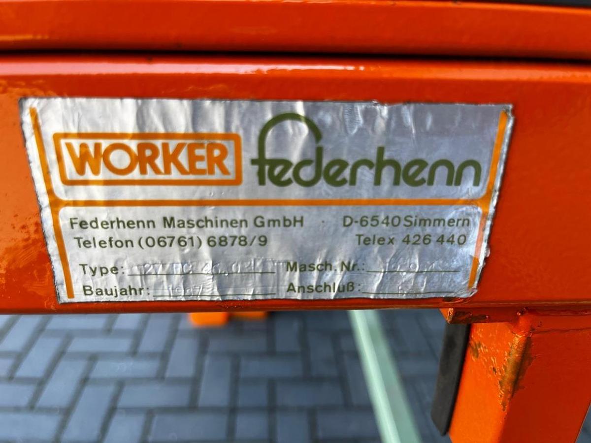 Used FEDERHENN HARDWARE TABLE 27 FC 46.0