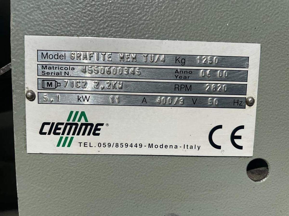 Used AUTOMATIC DOUBLE-HEAD CUTTING-OFF MACHINE CIEMME GRAFITE MEM TU/4 YEAR 2000