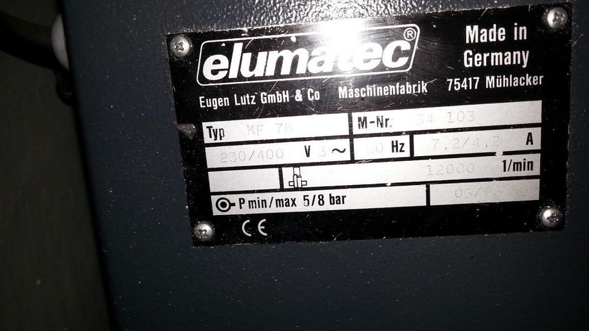 Used MILLING MACHINE ELUMATEC KF 78 YEAR 1998