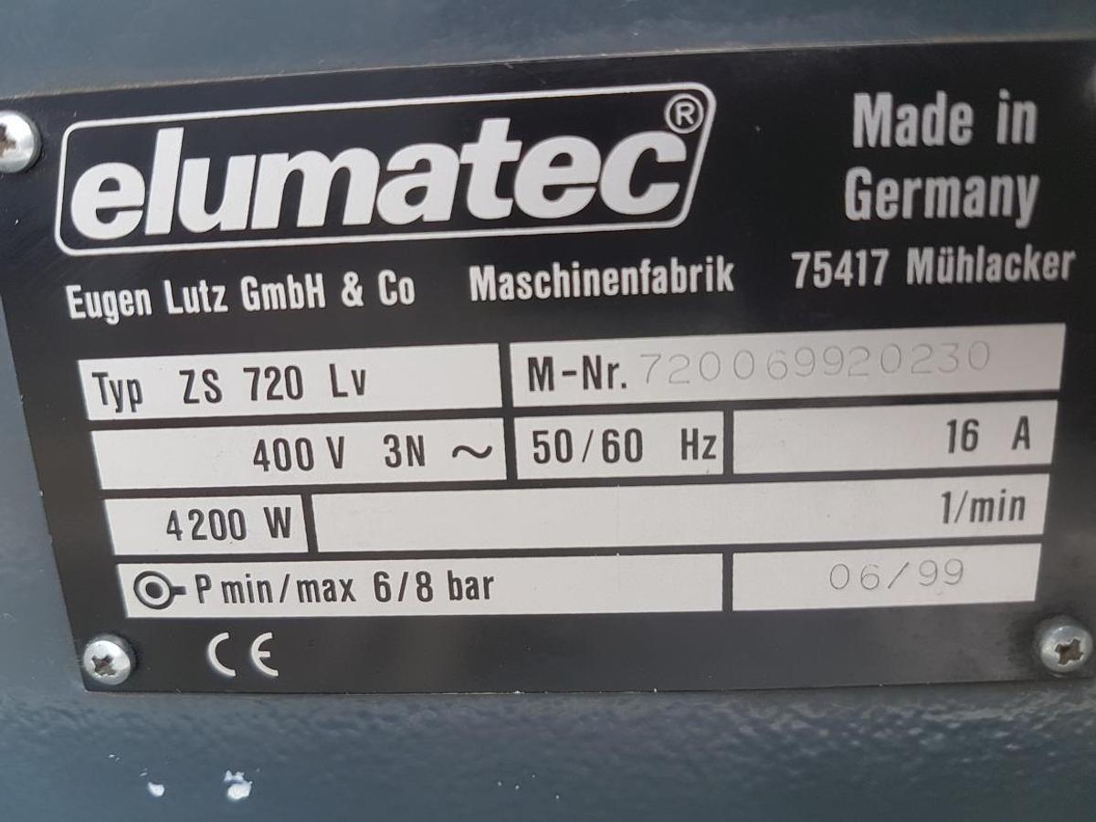 Used ELUMATEC DOUBLE HEAD WELDING MACHINE ZS 720 LV YEAR 1999