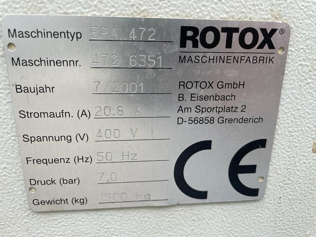 Used CNC CORNER CLEANING MACHINE ROTOX EPA 472 YEAR 2001