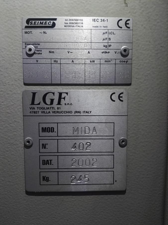Używane PIŁA JEDNOGŁOWICOWA LGF MIDA ROK 2002