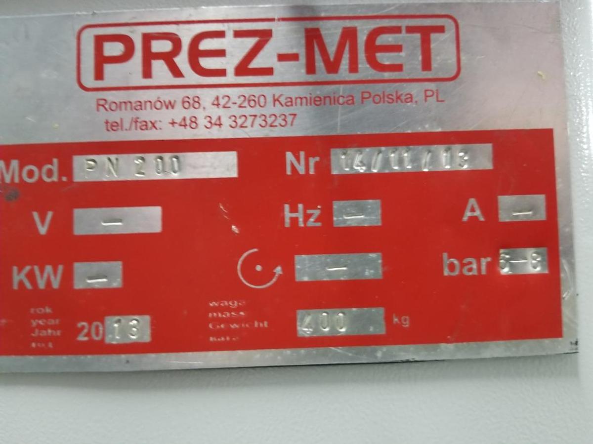 Used CRIMPING MACHINE PREZ-MET PN 200 YEAR 2013