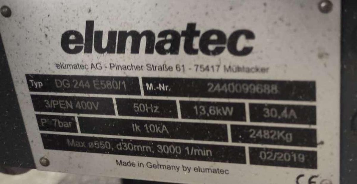 Używane PIŁA DWUGŁOWICOWA AUTOMATYCZNA ELUMATEC DG 244 E580/1 ROK 2019