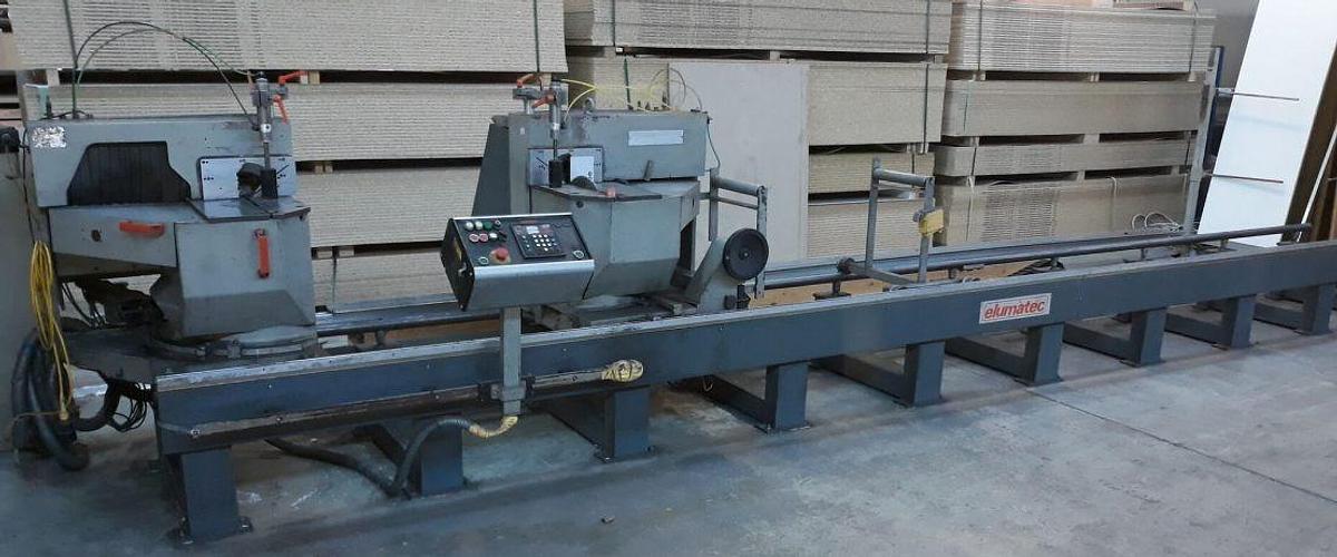 Used DOUBLE HEAD AUTOMATIC SAW / ELUMATEC DG 104 / 02