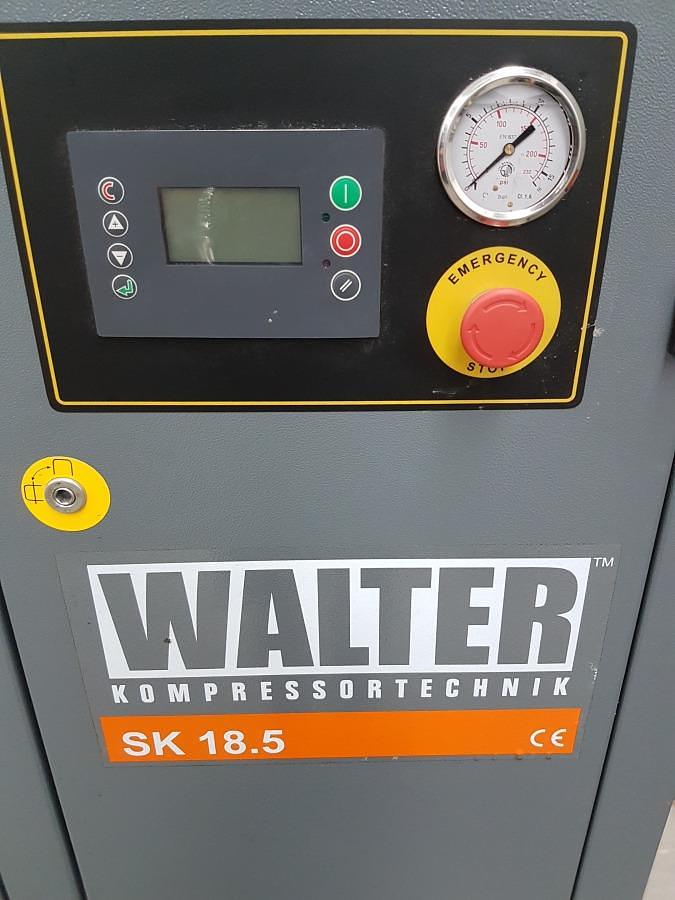 Used SCREW COMPRESSOR WALTER SK 18.5/8 YEAR 2013 WITH DEHUMIDIFIER