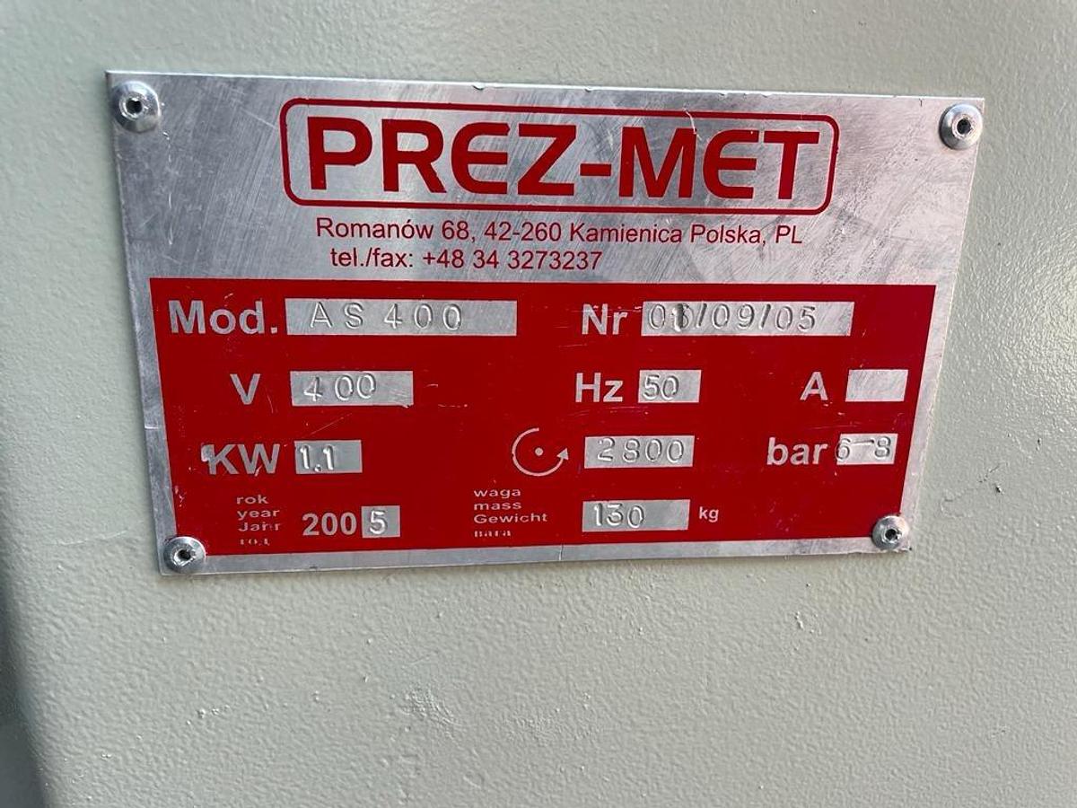 Used SINGLE HEAD ALUMINIUM SAW PREZ-MET AS 400 YEAR 2005