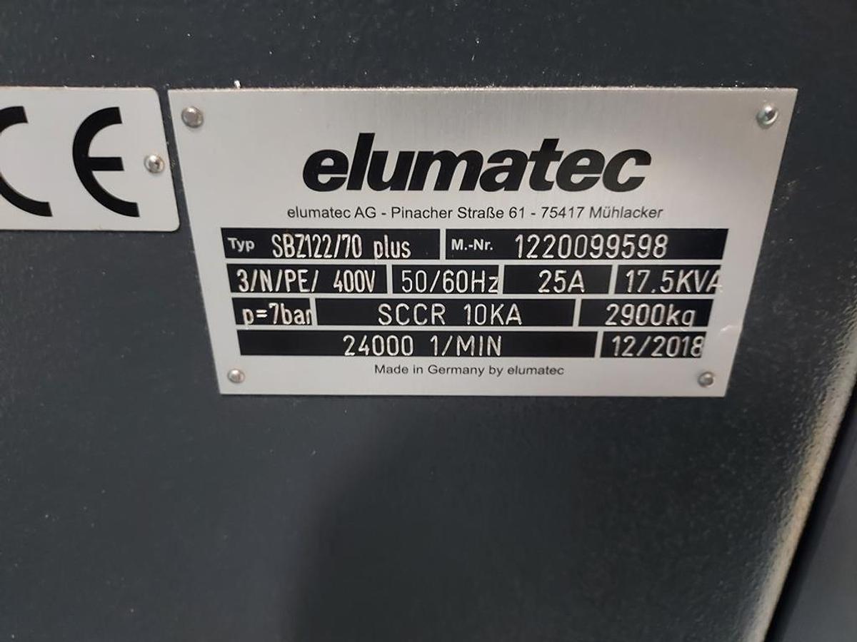 Używane CENTRUM OBRÓBCZE ELUMATEC SBZ 122/70 PLUS ROK 2018