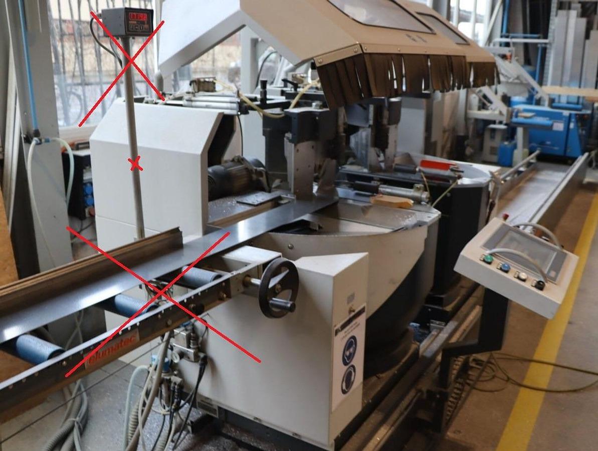Used ELUMATEC DOUBLE-HEAD AUTOMATIC SAW DG 244 + E580 -5 YEAR 2015