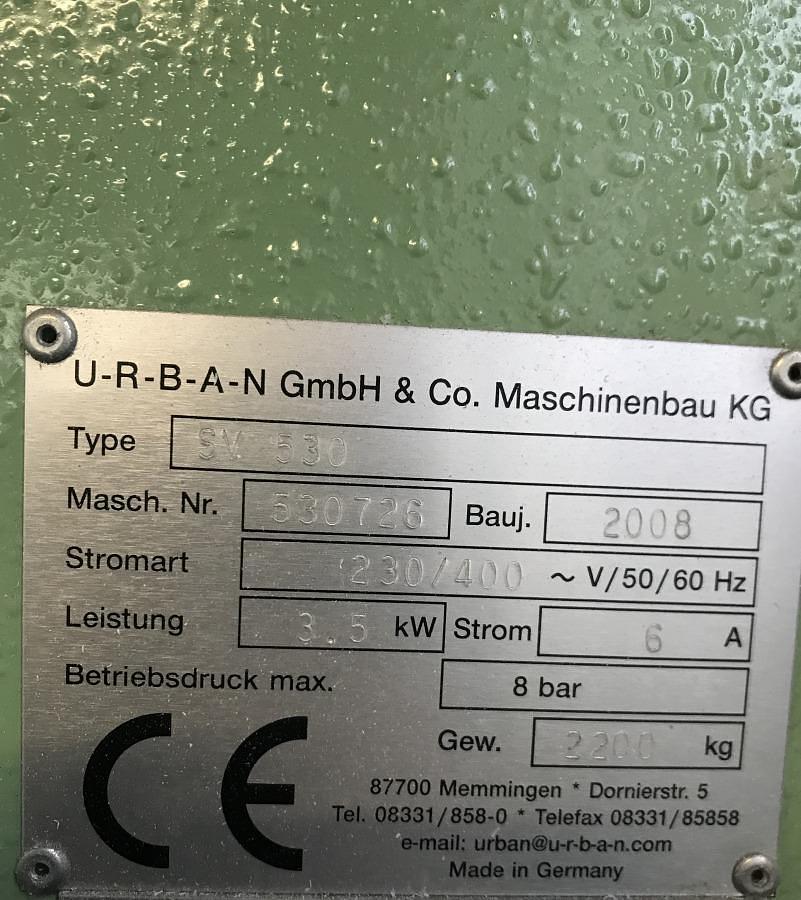 Used CNC BLAST MACHINE URBAN SV 530 YEAR 2008