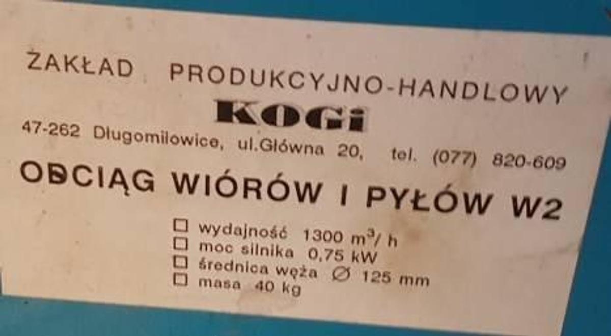 Używane ODCIĄG DO WIÓRÓW KOGI W 2