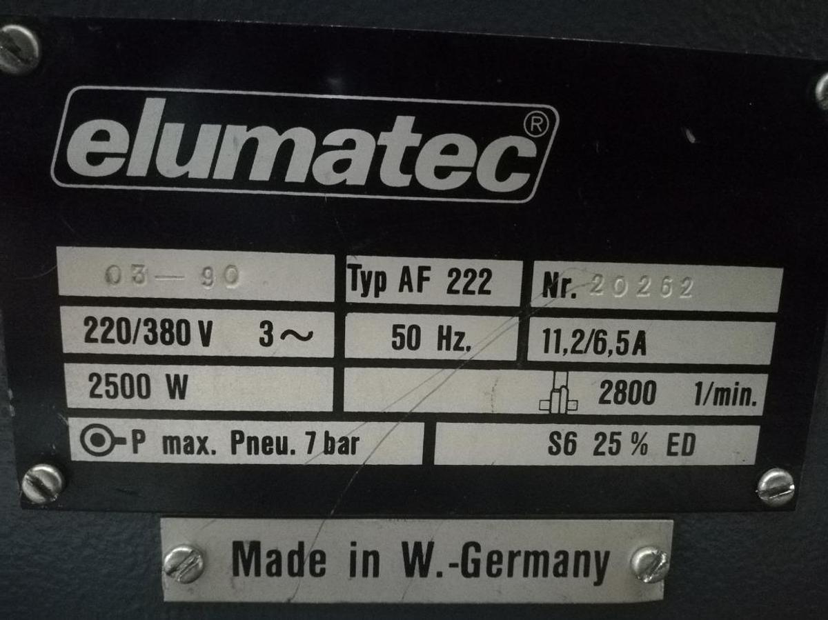 Used ELUMATEC POST MILLING MACHINE AF 222