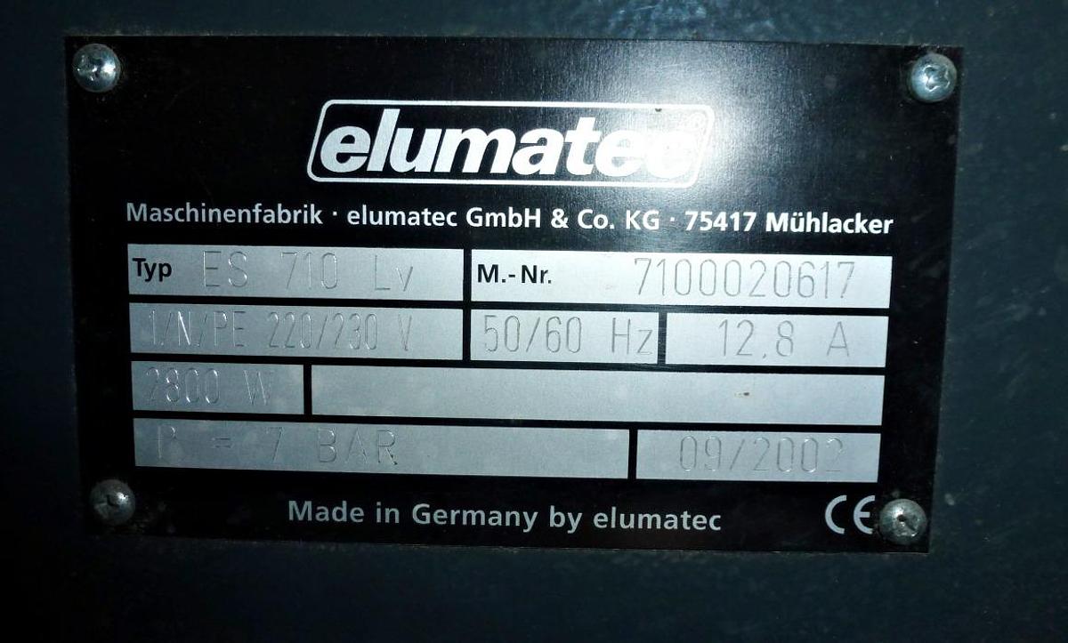 Używane ZGRZEWARKA JEDNOGŁOWICOWA ELUMATEC ES 710 LV ROK 2002