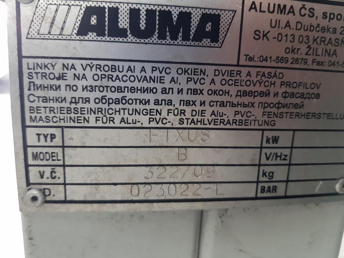Używane PRASA DO KONTROLI I SZKLENIA ALUMA FIXUS B ROK 2009