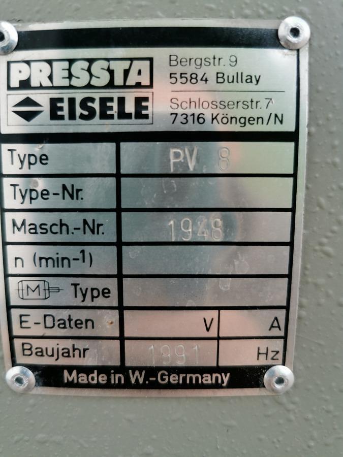Used CRIMPING MACHINE PRESSTA EISELE PV 8
