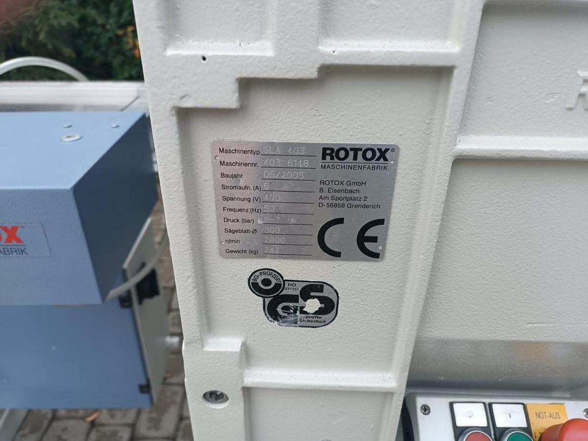 Used GLAZING BAR SAW ROTOX GLA 403 YEAR 2005