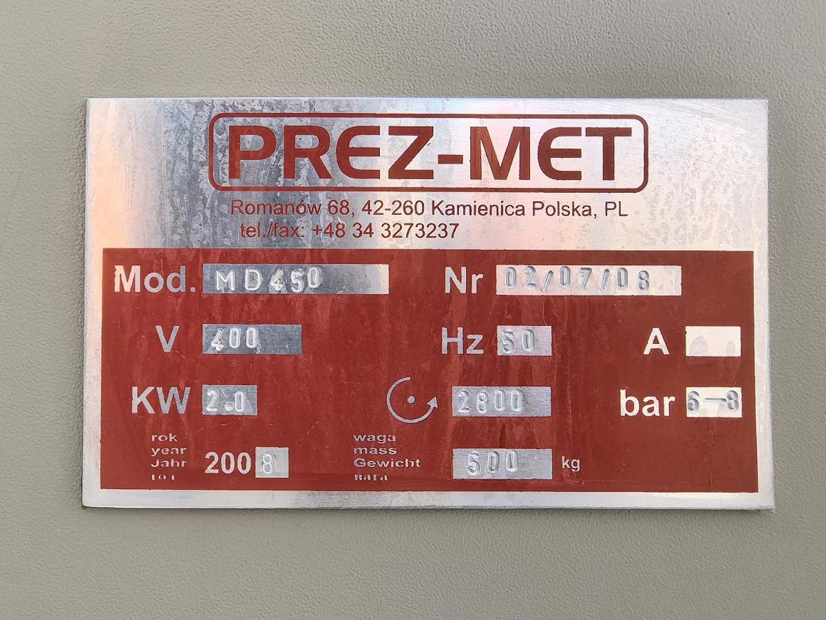 Używane PIŁA JEDNOGŁOWICOWA PREZ-MET MD 450 ROK 2008