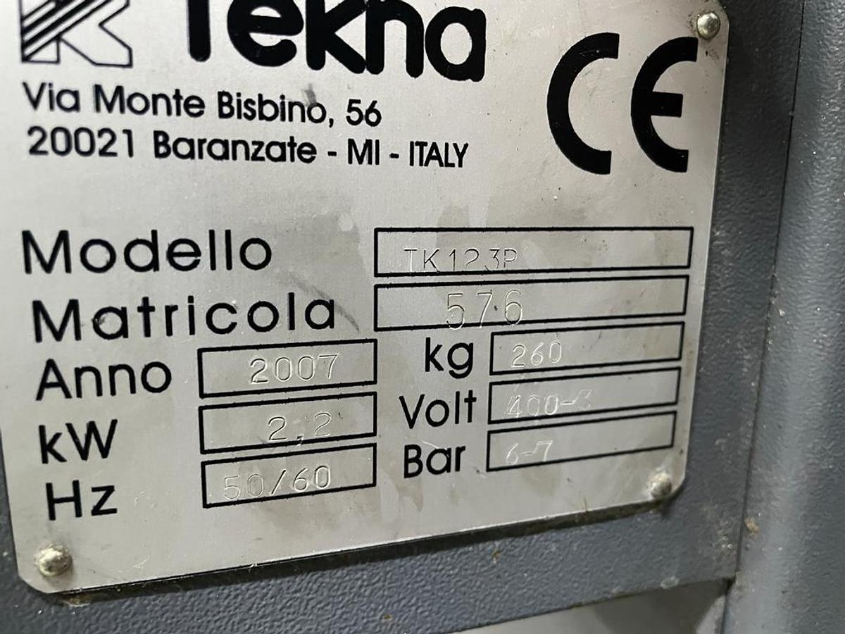 Used TEKNA TK 123 P SINGLE HEAD SAW YEAR 2007