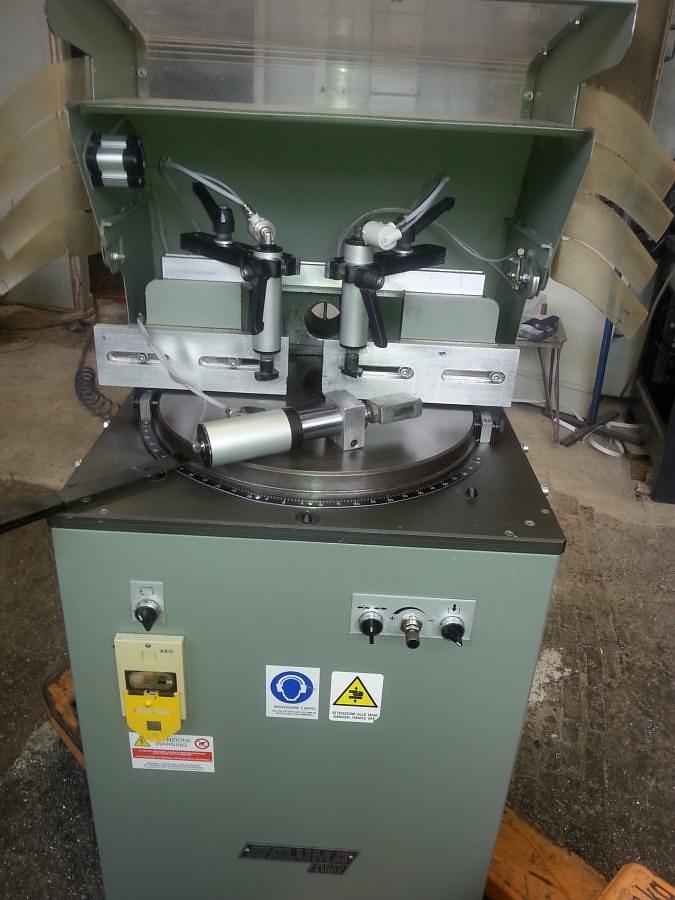 Used SINGLE HEAD SAW FOR AL EMMEGI / ALUMA SCA MINI 400P WITH FEEDER AND RECEIVER FERMO 3780 DX YEAR 2006