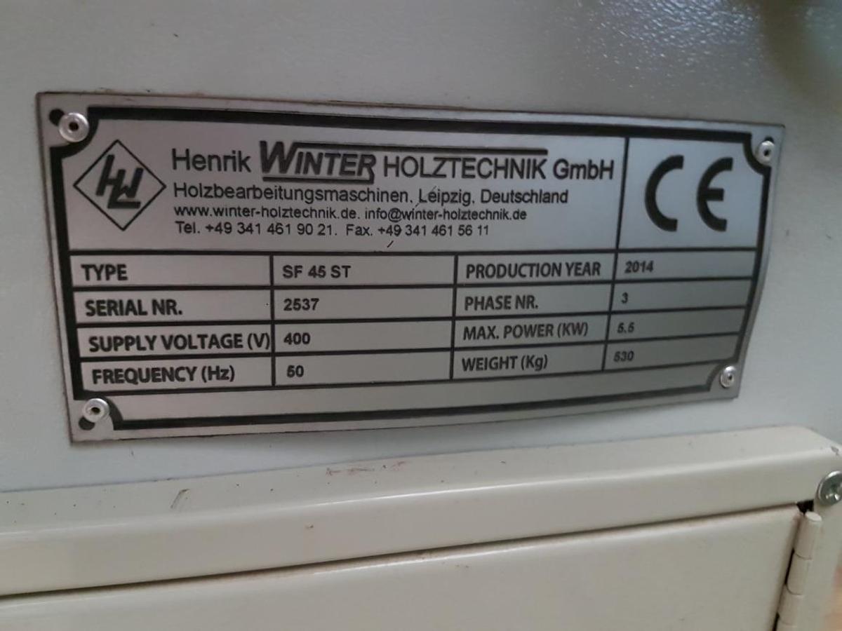 Używane FREZARKA DOLNOWRZECIONOWA WINTER HOLZTECHNIK SF 45 ST + POSUW SF 444 N-8 ROK 2014