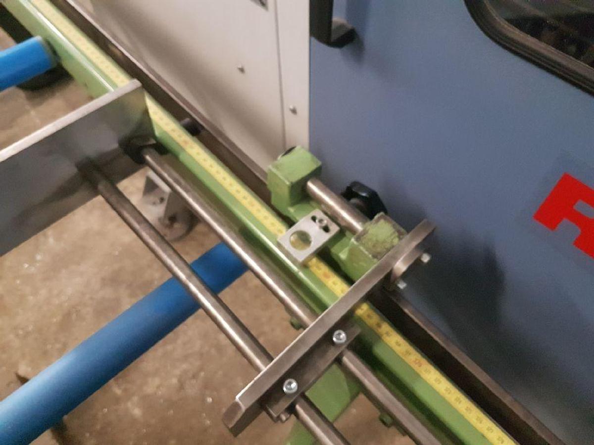 Used RAPID SGS 430 SINGLE HEAD AUTOMATIC SAW YEAR 2000 WITH FEEDER AND RECEIVER