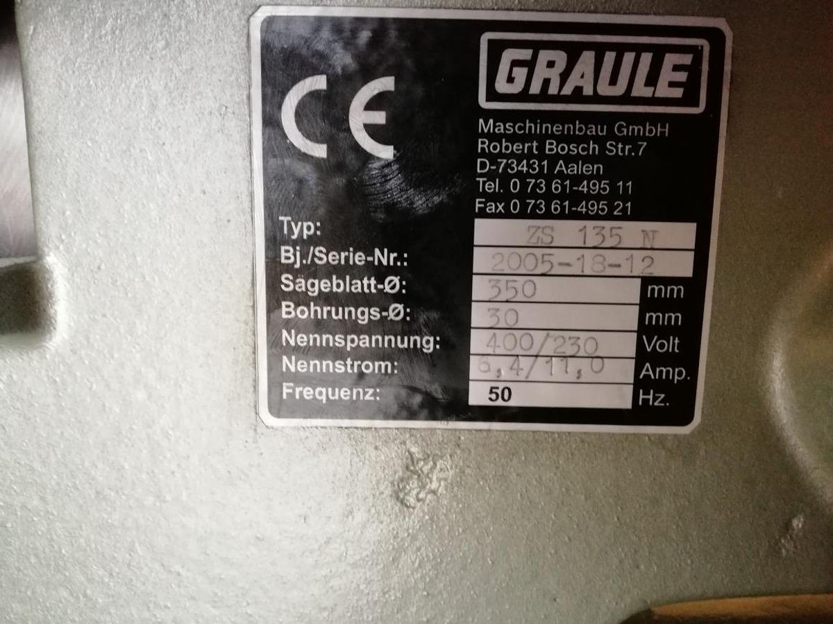 Używane PIŁA JEDNOGŁOWICOWA GRAULE ZS 135 N