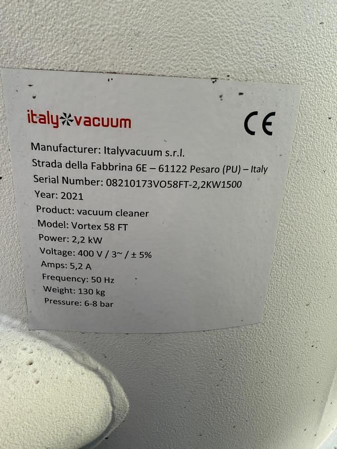 Używane ODCIĄG WIÓRÓW ITALYVACUUM VORTEX 58 FT ROK 2021ODCIĄG WIÓRÓW ITALYVACUUM VORTEX 58 FT ROK 2021