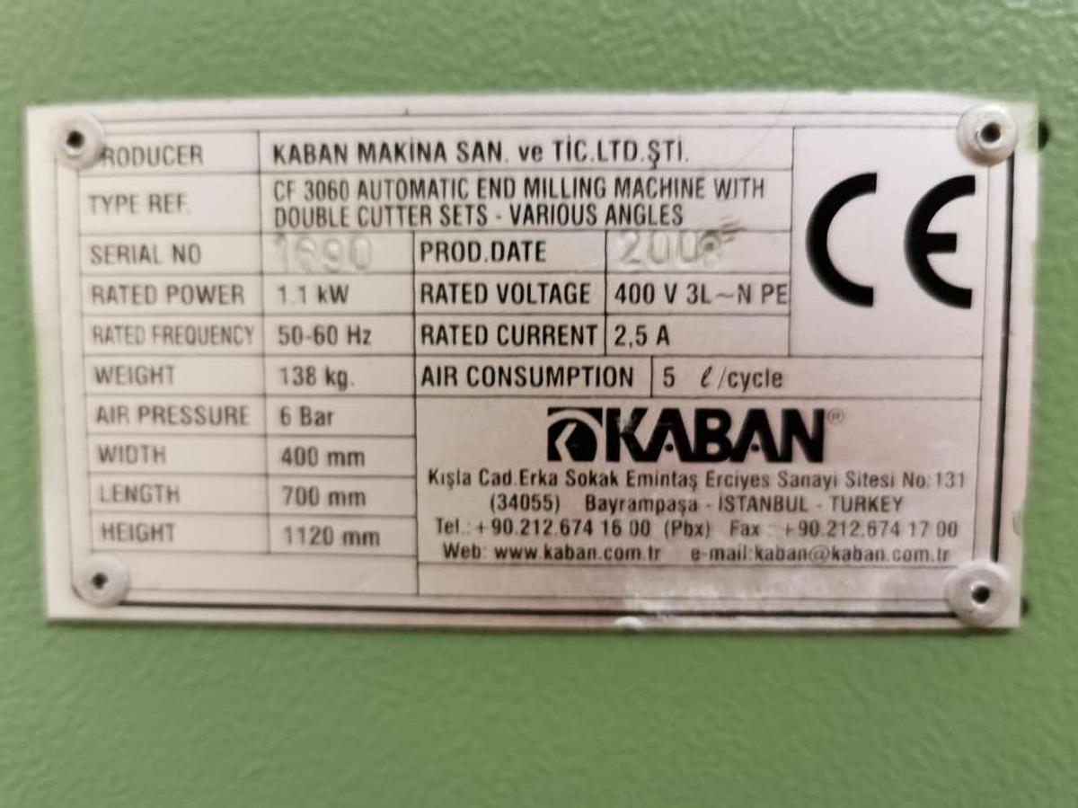 Używane FREZARKA DO SŁUPKA AUTOMATYCZNA KABAN CF 3060 ROK 2008