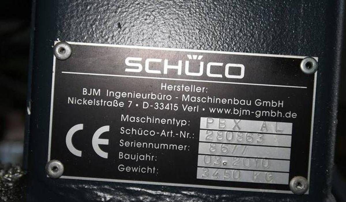 Używane CENTRUM OBRÓBCZE SCHUCO PBX AL 7200 ROK 2010