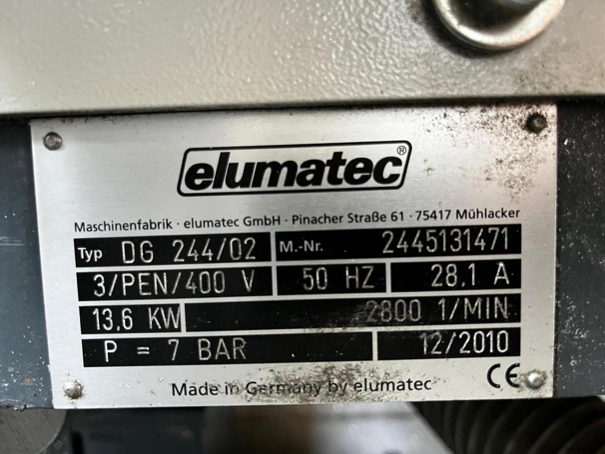 Used ELUMATEC DOUBLE-HEAD AUTOMATIC SAW DG 244/02 YEAR 2010