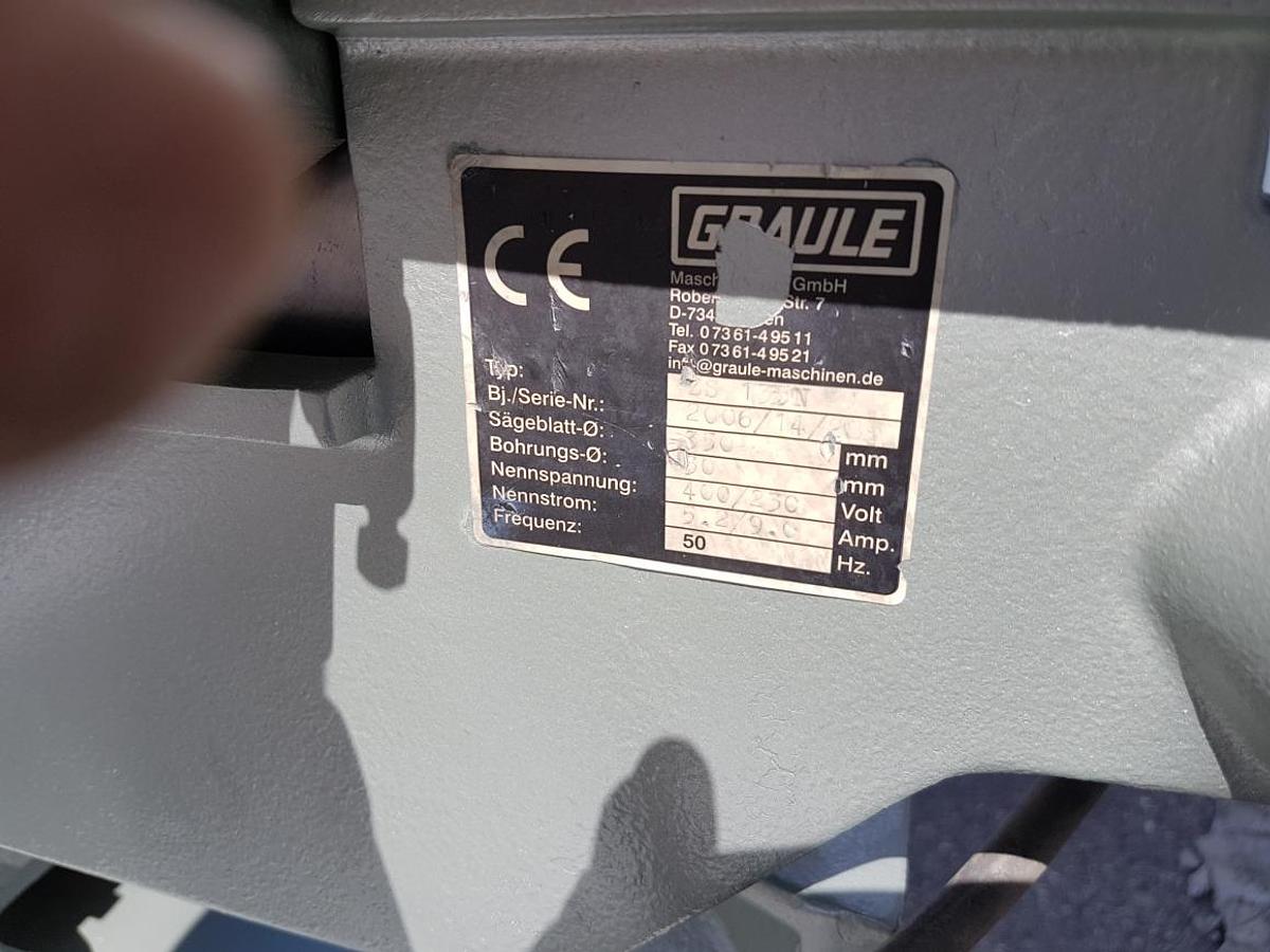 Used SINGLE HEAD GRAULE SAW ZS 135 N YEAR 2006