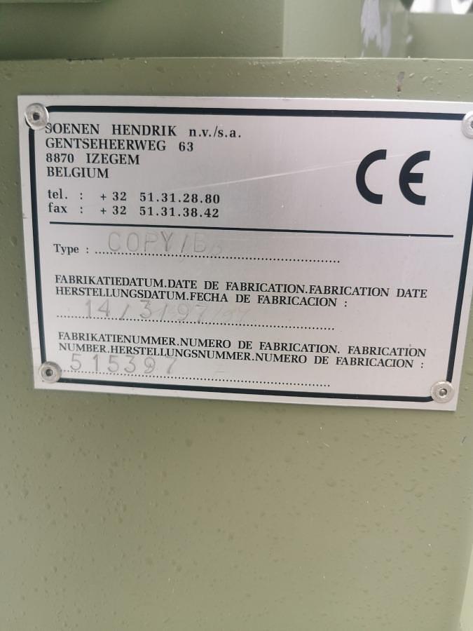 Used SOENEN HENDRIK COPY B MILLING MACHINE