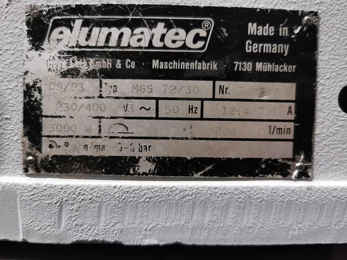 Used ELUMATEC SINGLE HEAD SAW MGS 72 / 30