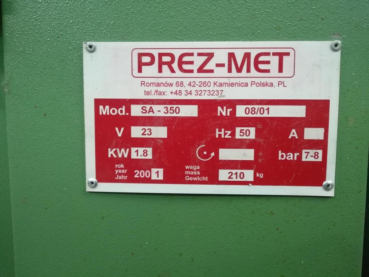 Używane ZGRZEWARKA JEDNO GŁOWICOWA PV-TECNIC / PREZ-MET SA 350 ROK 2001.
