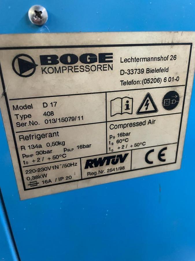 Used BOGE S 15 SCREW COMPRESSOR