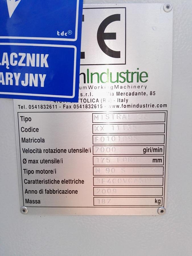 Używane FREZARKA DO SŁUPKA FOM INDUSTRIE MISTRAL 26 ROK 2009