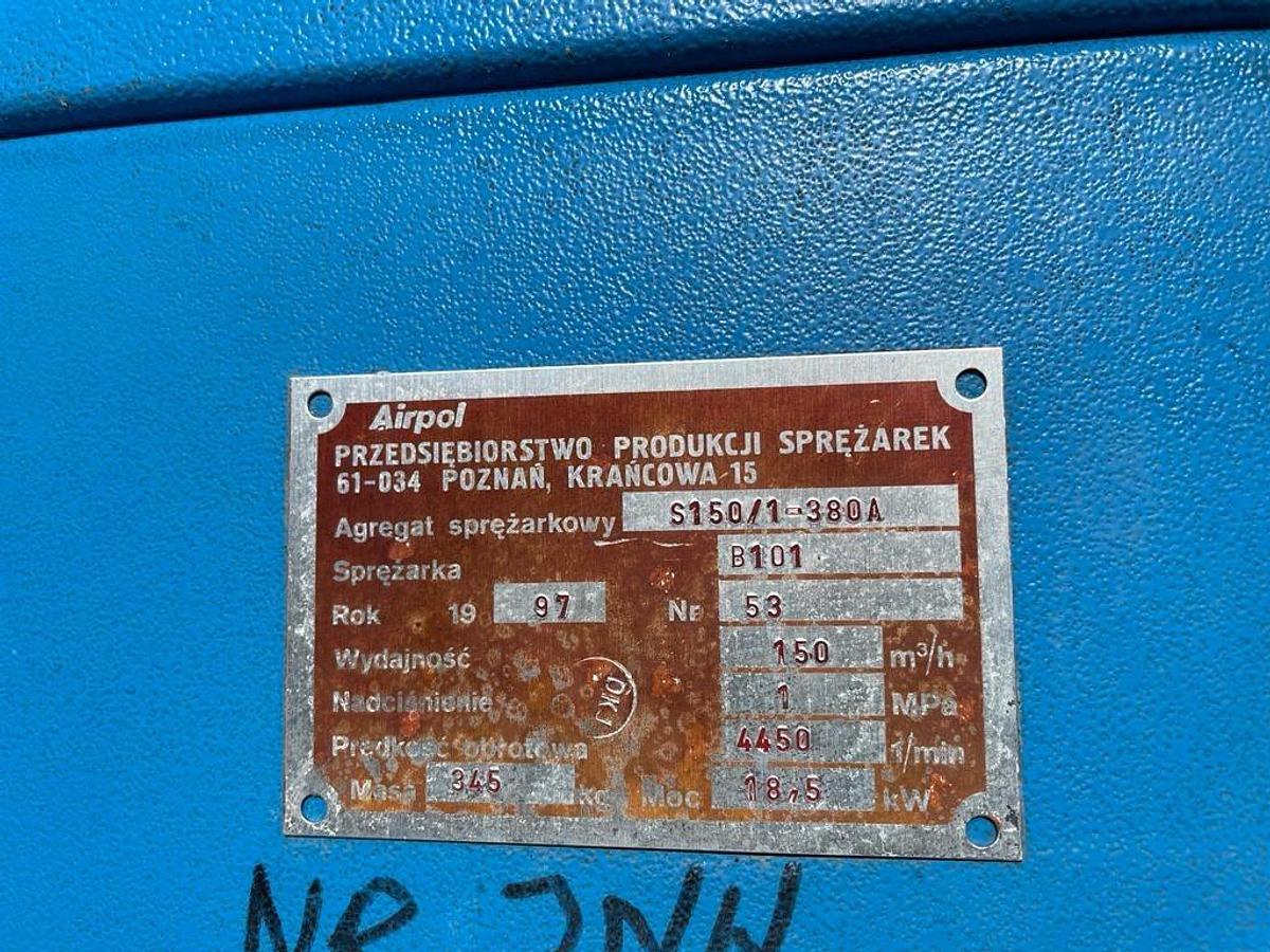 Used AIRPOL S150/1 SCREW COMPRESSOR