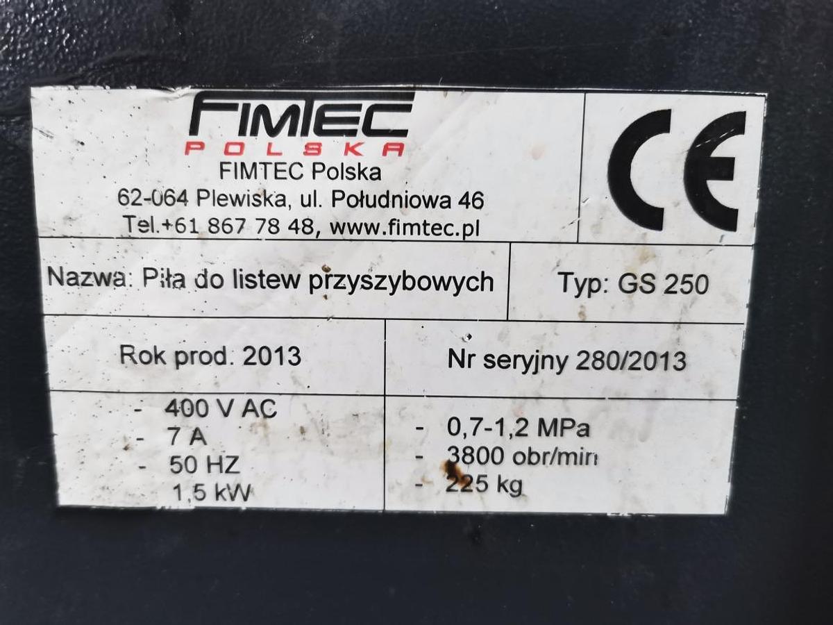 Used GLAZING BAR SAW GRAF SYNERGY / FIMTEC GS 250 YEAR 2013