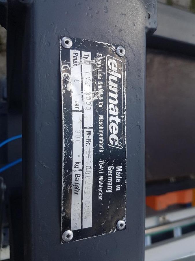 Used INSPECTION AND GLAZING PRESS ELUMATEC VE 3000 YEAR 1999