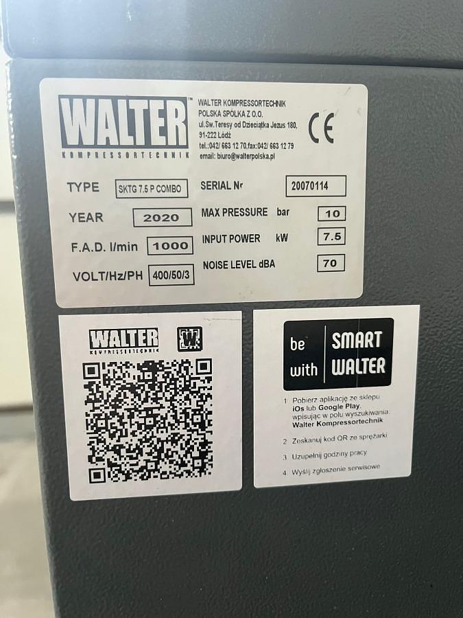 Used SCREW COMPRESSOR WALTER SKTG 7.5 P YEAR 2020