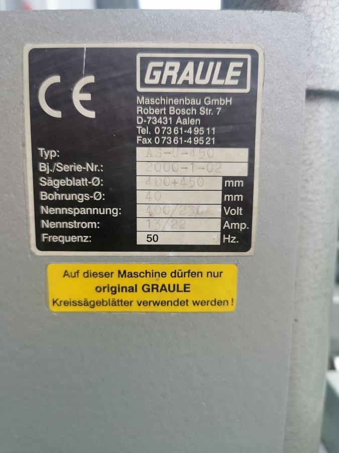 Used FACADE SAW GRAULE AS-U 450 YEAR 2000