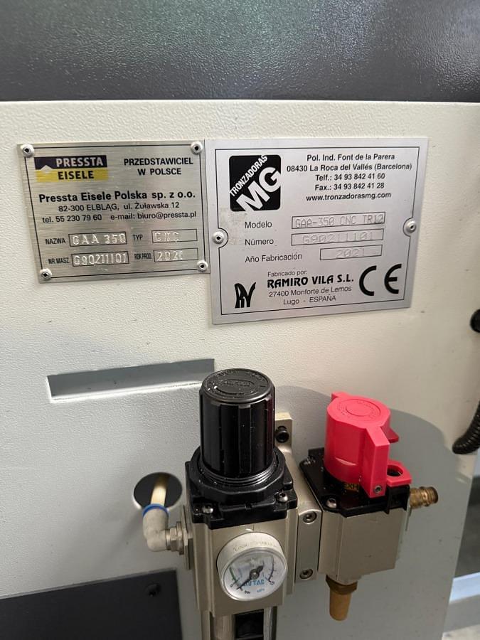 Used PRESSTA CUTTING MACHINE EISELE GAA-350-90-CNC+TR12 YEAR 2021