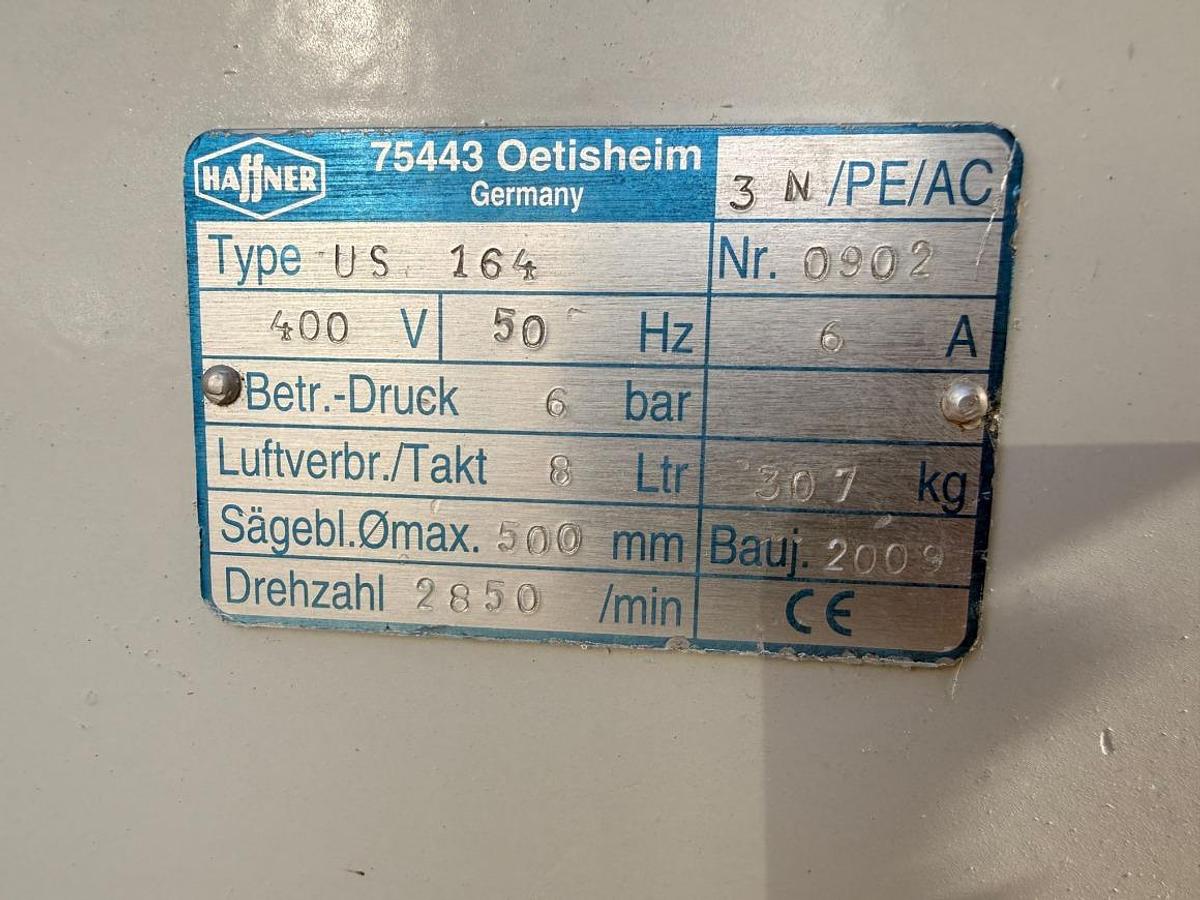 Używane PIŁA JEDNOGŁOWICOWA HAFFNER US 164 ROK 2009 ZE STOŁEM ODBIORCZYM