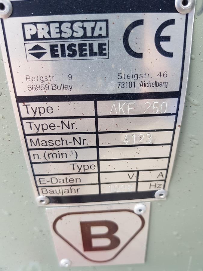 Used MILLING MACHINE FOR PRESSTA EISELE / ALUMA AKF 250 L YEAR 1998